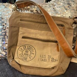 Military repurposed canvas crossbody